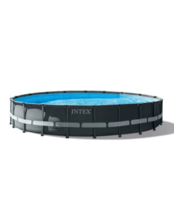 PISCINA FUORI TERRA CON STRUTTURA RETTANGOLARE INTEX "ULTRA XTR FRAME" POMPA A SABBIA ANTRACITE 610X122 CM - COD. 26334NP